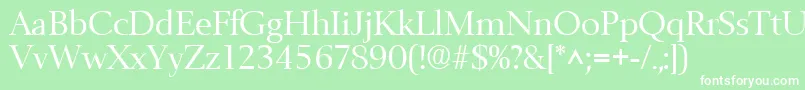 BelfastRegular Font – White Fonts on Green Background