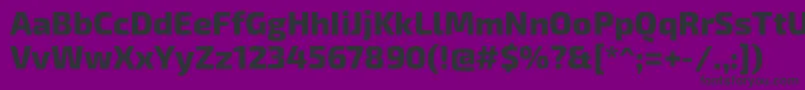 fuente Exo2Extrabold – Fuentes Negras Sobre Fondo Morado