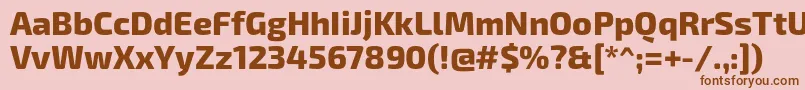 Exo2Extrabold Font – Brown Fonts on Pink Background