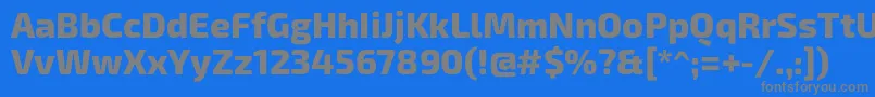 Czcionka Exo2Extrabold – szare czcionki na niebieskim tle