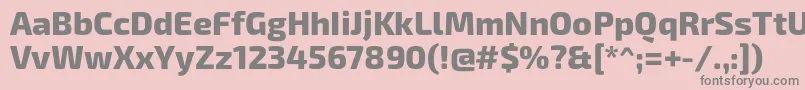 フォントExo2Extrabold – ピンクの背景に灰色の文字