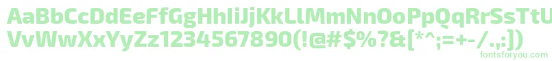 Exo2Extrabold-Schriftart – Grüne Schriften auf weißem Hintergrund