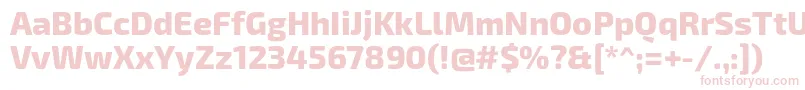 Exo2Extrabold-fontti – vaaleanpunaiset fontit valkoisella taustalla