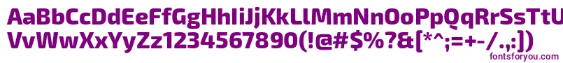 Exo2Extrabold-Schriftart – Violette Schriften auf weißem Hintergrund