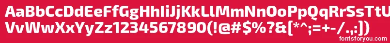 Exo2Extrabold Font – White Fonts on Red Background