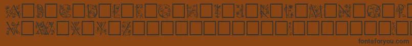 Trellis Font – Black Fonts on Brown Background