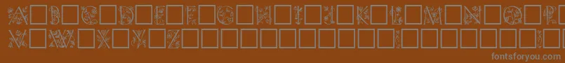 Trellis Font – Gray Fonts on Brown Background