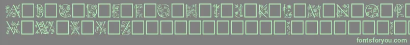 Trellis Font – Green Fonts on Gray Background
