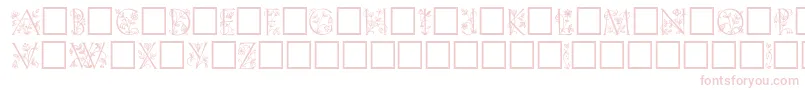 Trellis Font – Pink Fonts on White Background