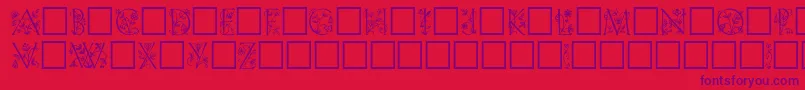 Trellis Font – Purple Fonts on Red Background