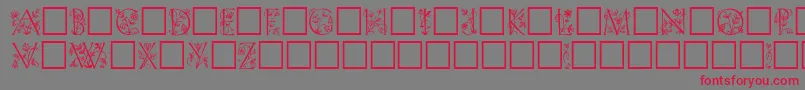 Trellis Font – Red Fonts on Gray Background