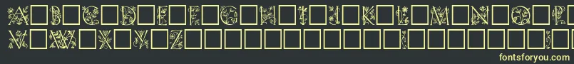 Trellis Font – Yellow Fonts on Black Background