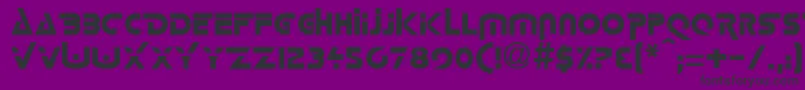 フォントLorettaRegular – 紫の背景に黒い文字