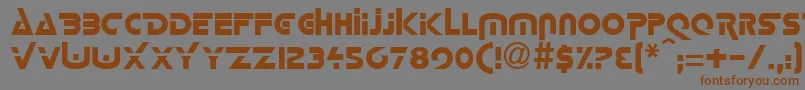 LorettaRegular Font – Brown Fonts on Gray Background