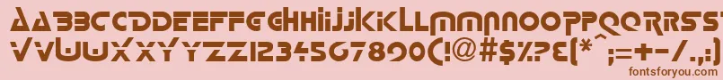 LorettaRegular Font – Brown Fonts on Pink Background