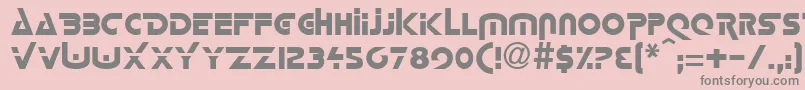 LorettaRegular Font – Gray Fonts on Pink Background