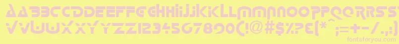 LorettaRegular Font – Pink Fonts on Yellow Background