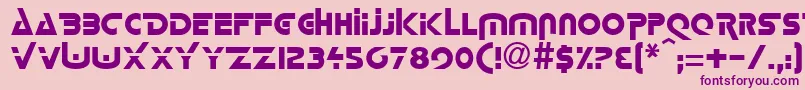 LorettaRegular Font – Purple Fonts on Pink Background