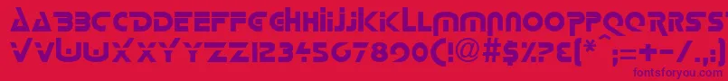 LorettaRegular Font – Purple Fonts on Red Background