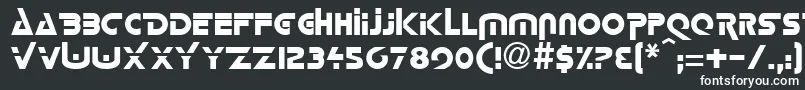 Шрифт LorettaRegular – белые шрифты на чёрном фоне