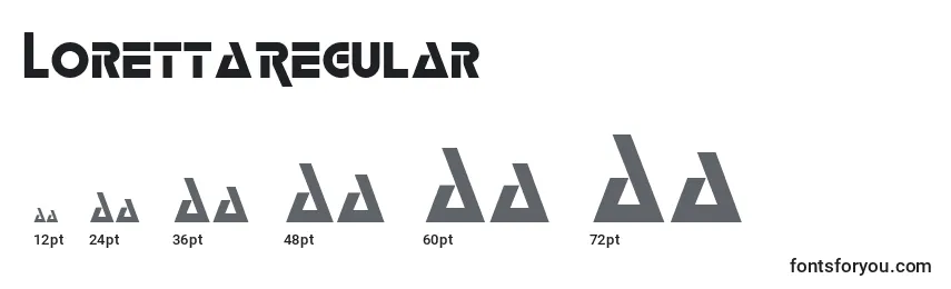 LorettaRegular Font Sizes