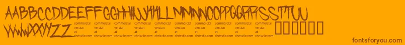 Skidmarked Font – Brown Fonts on Orange Background