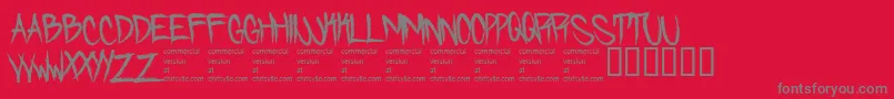 Skidmarked Font – Gray Fonts on Red Background