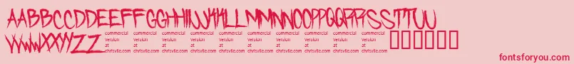 Skidmarked Font – Red Fonts on Pink Background