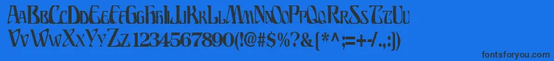 BillionsfontRegularTtcon Font – Black Fonts on Blue Background