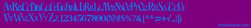 Weitere Informationen zur BillionsfontRegularTtcon-Schriftart BillionsfontRegularTtcon-Schriftart – Blaue Schriften auf violettem Hintergrund