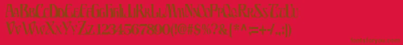 BillionsfontRegularTtcon Font – Brown Fonts on Red Background