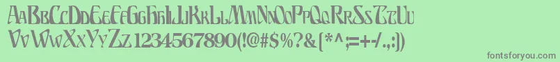 BillionsfontRegularTtcon Font – Gray Fonts on Green Background