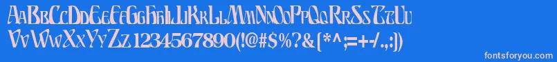 BillionsfontRegularTtcon Font – Pink Fonts on Blue Background