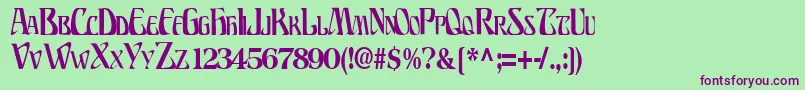 BillionsfontRegularTtcon Font – Purple Fonts on Green Background