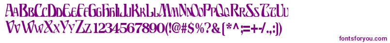 BillionsfontRegularTtcon Font – Purple Fonts on White Background
