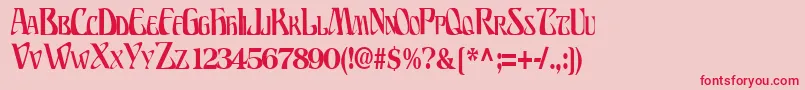 BillionsfontRegularTtcon Font – Red Fonts on Pink Background
