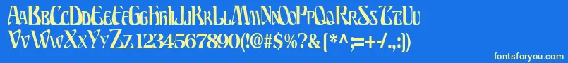 BillionsfontRegularTtcon Font – Yellow Fonts on Blue Background