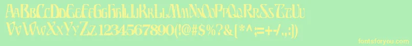 BillionsfontRegularTtcon Font – Yellow Fonts on Green Background