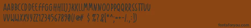 Handapture Font – Black Fonts on Brown Background