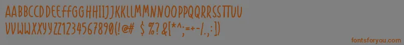 Handapture Font – Brown Fonts on Gray Background