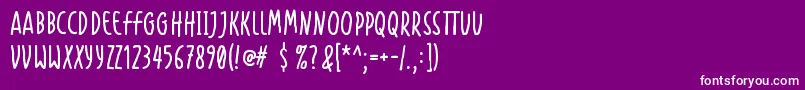 Handapture Font – White Fonts on Purple Background