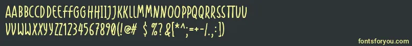 Шрифт Handapture – жёлтые шрифты на чёрном фоне