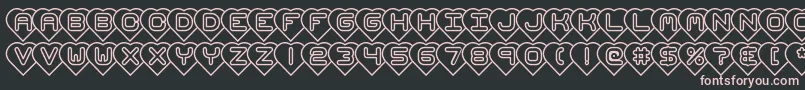 HeartsBrk Font – Pink Fonts on Black Background