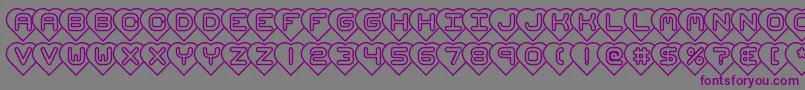 HeartsBrk Font – Purple Fonts on Gray Background