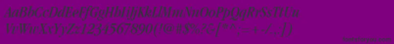 Lisätietoja ItcGaramondLtBookCondensedItalic-fontista ItcGaramondLtBookCondensedItalic-fontti – mustat fontit violetilla taustalla