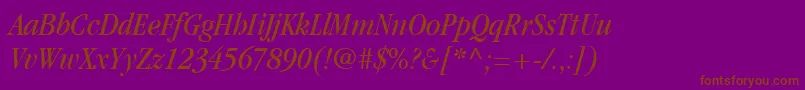 More about ItcGaramondLtBookCondensedItalic Font ItcGaramondLtBookCondensedItalic Font – Brown Fonts on Purple Background