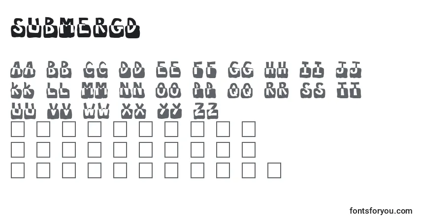 Шрифт Submergd – алфавит, цифры, специальные символы