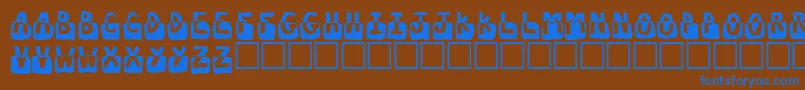 Submergd Font – Blue Fonts on Brown Background