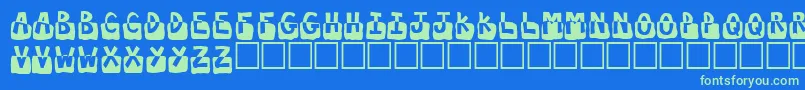Submergd Font – Green Fonts on Blue Background
