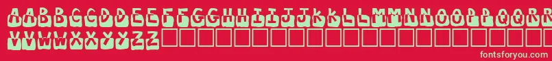 Submergd Font – Green Fonts on Red Background